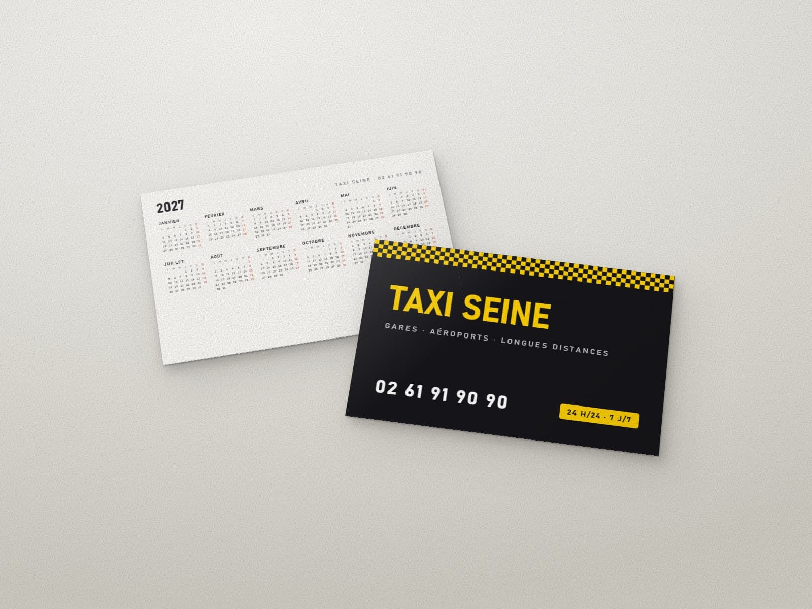 Cartes de visite calendrier