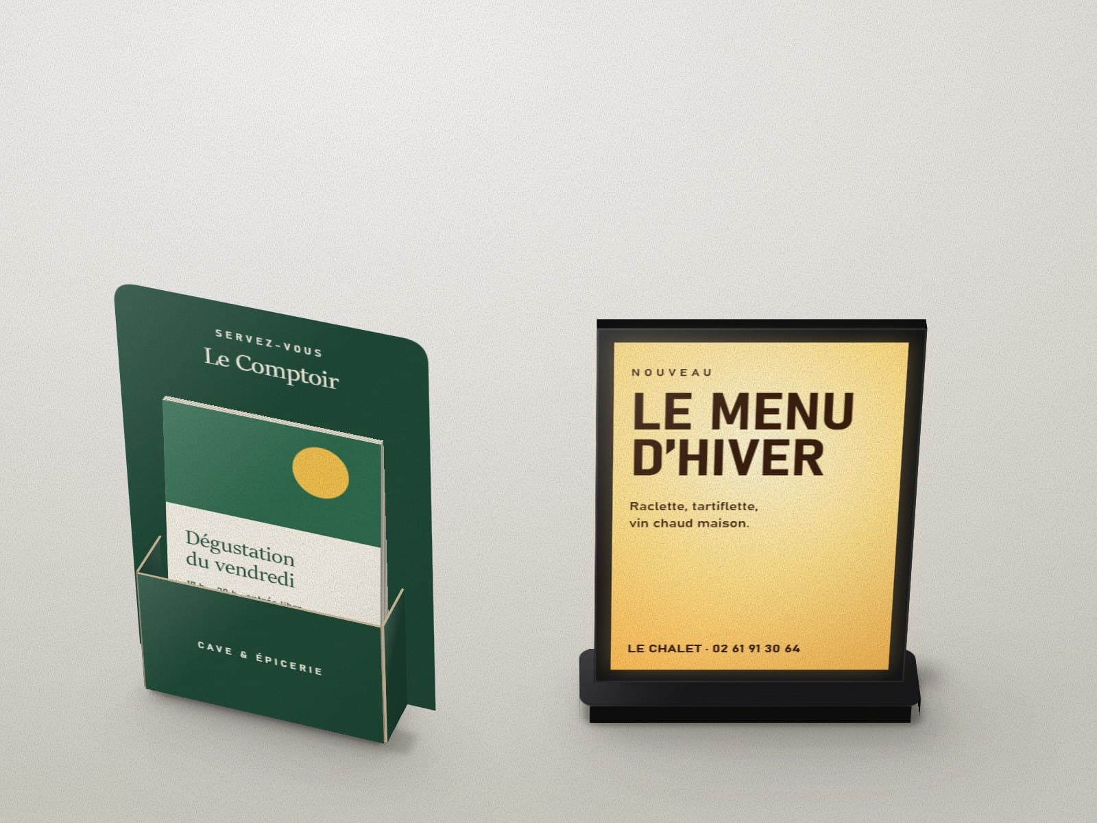Présentoirs de comptoir
